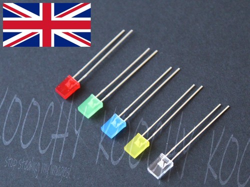 Led 2x5x7mm quadrato rosso - led,
