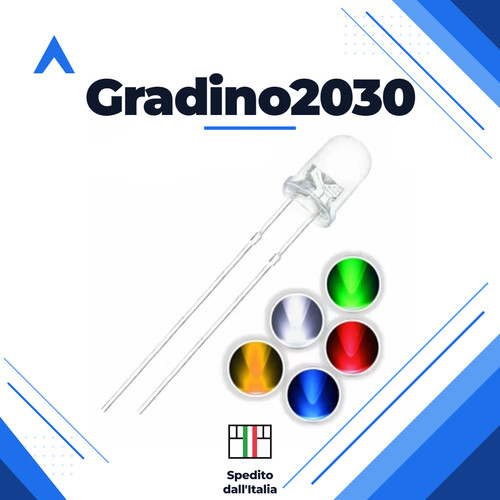 25x diodi led 5mm multicolore - led,