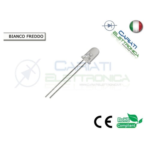100 diodi led - pz, white
