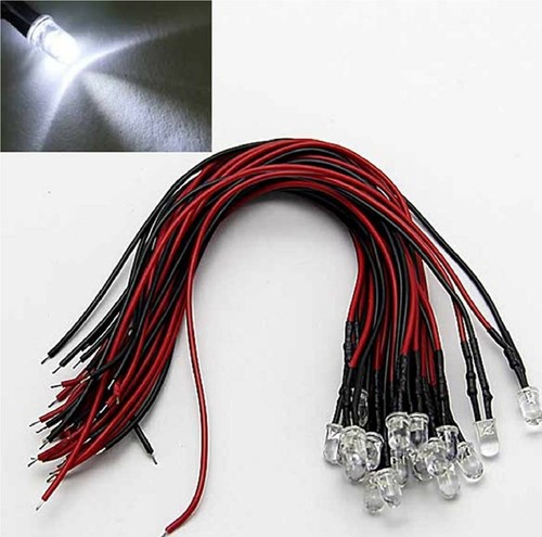 Diodi led 5mm bianco - pz.,