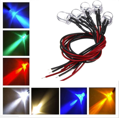 Led cablati 10mm luce - cablati,