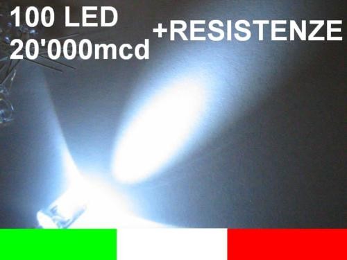 100 diodi led bianchi - diodi,