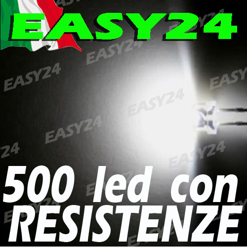 500 diodi led - 500, bianco