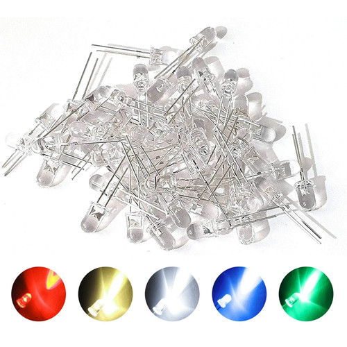 Kit 100 diodi led 3mm - led, clear