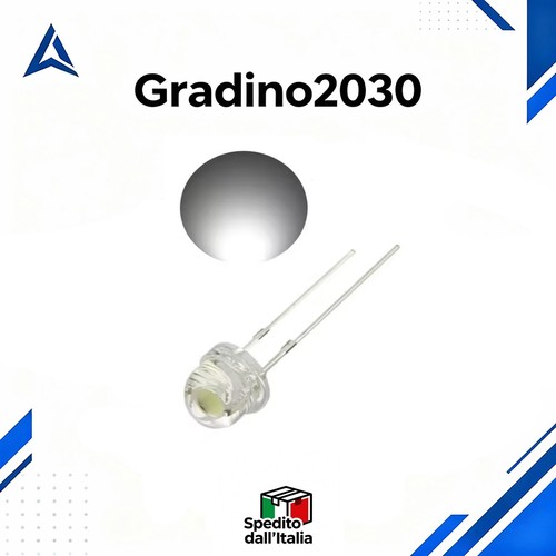 20x led 5mm bianco alta - 20x,