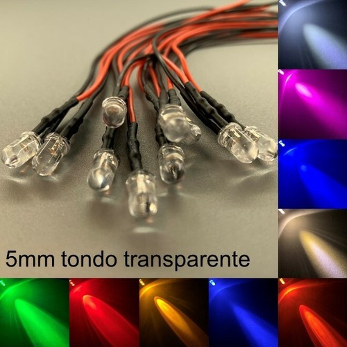 5mm led cablato tondo - 5mm, molto