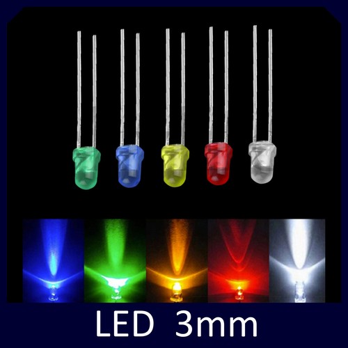 10pz led 3mm diodi - led,