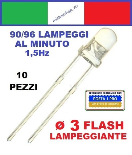 Diodo led lampeggiante - led, 1,5hz