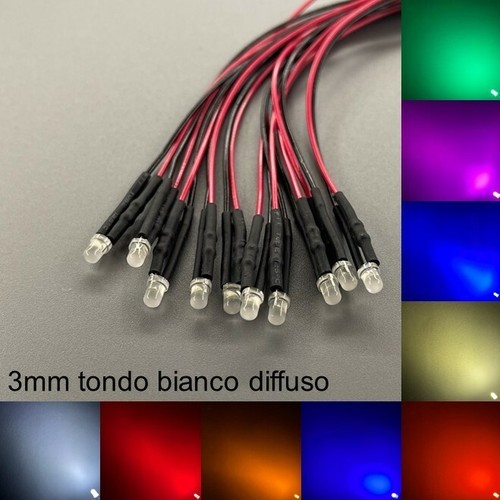 3mm led cablato - 3mm,