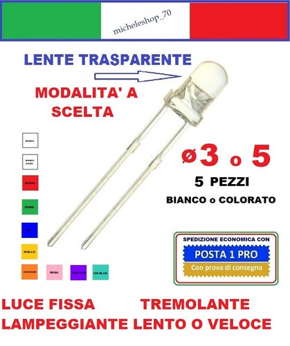 Diodo led diametro - 3, 5mm