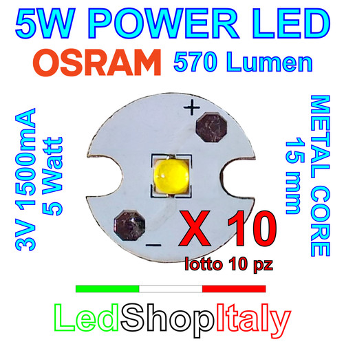 10x diodi led chip - led, bianco