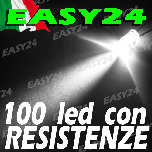 100 diodi led bianco bianchi - diodi,