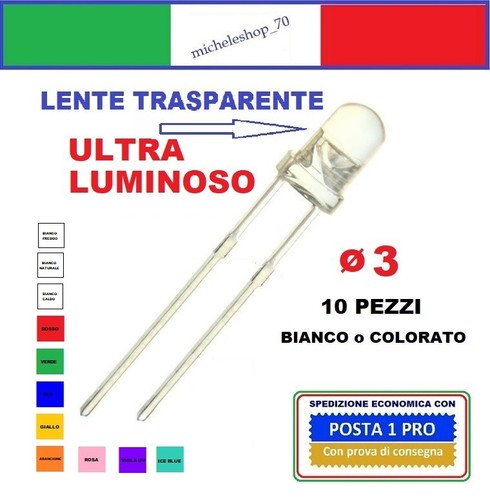 Diodo led diametro lente - diametro, 3