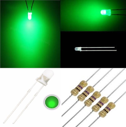 Diodi led verde lente - diodi,