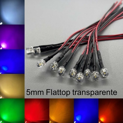 5mm led cablato flattop molto - cablato,